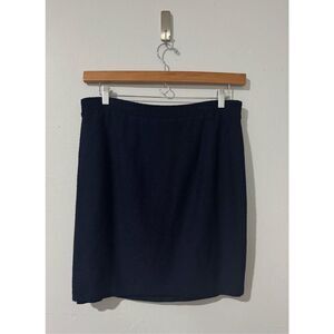 St. John knit skirt blue mini elastic waist 10